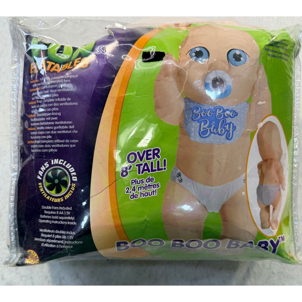 Fun Flatables Boo Boo Baby Inflatable Adult Costume 8 Feet Tall Blue Bib 820818